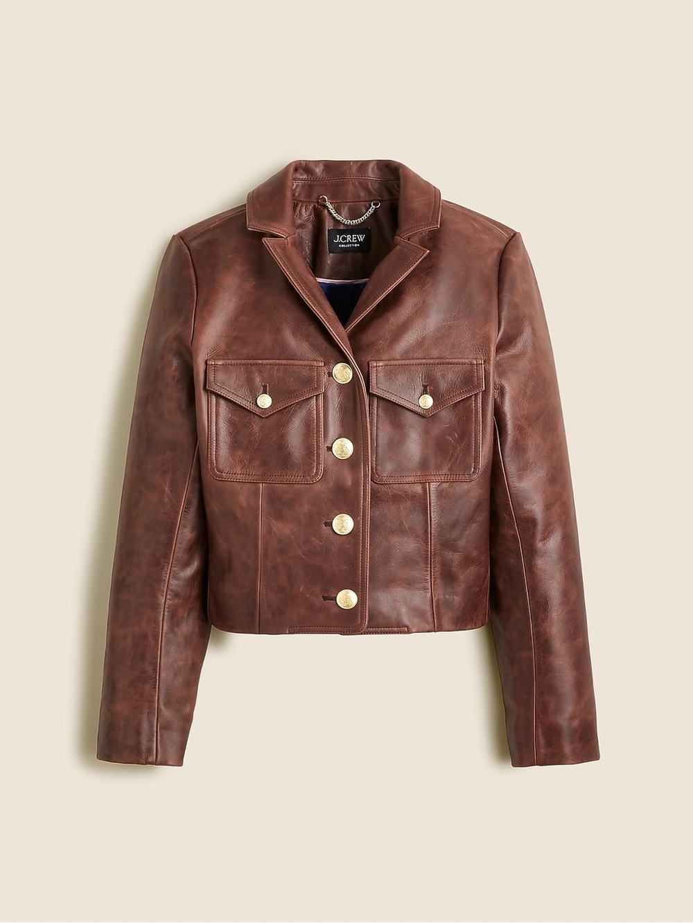J Ctew Collection Leather Lady Jacket